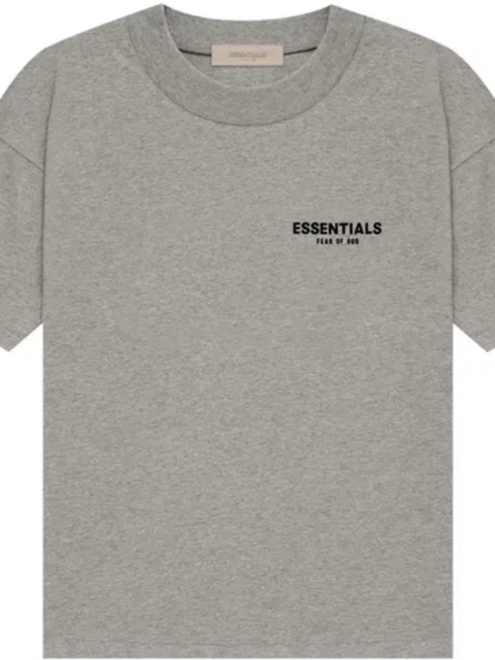 ESSENTIALS Grey Short Sleeve Logo Tee